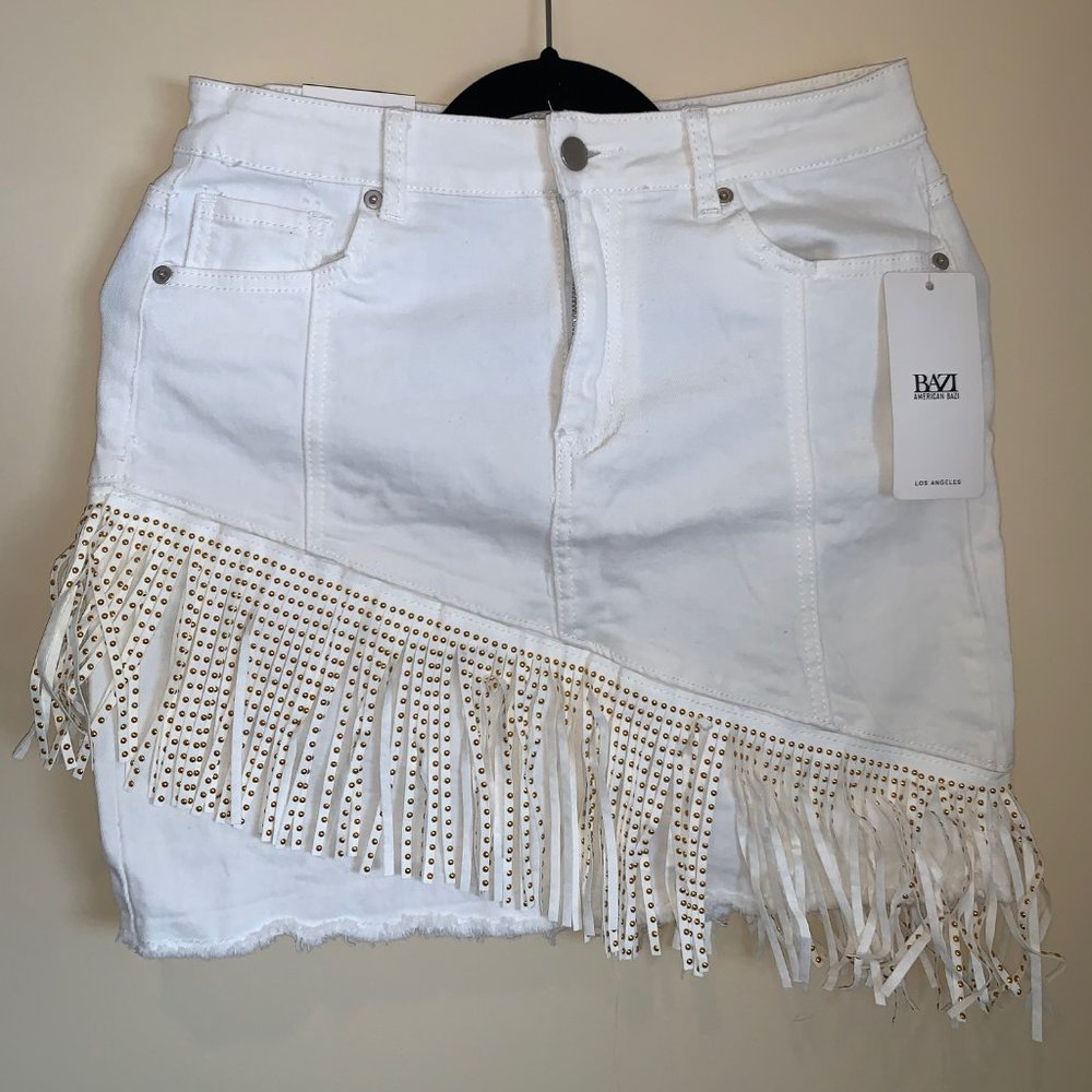 Fringe Mini Skirt